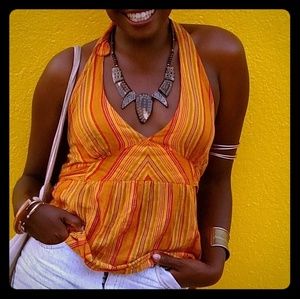 Summer Striped Halter Top